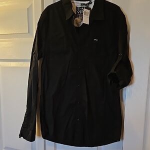 NWT Buffalo David Bitton Men's Black Shirt size M.